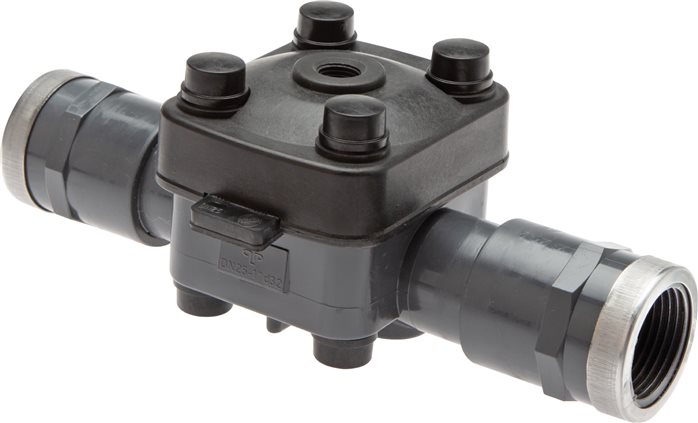 Exemplary representation: Pneumatic diaphragm valve - normally open at rest