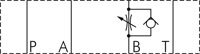 Schematic symbol: Throttle check valve (B)